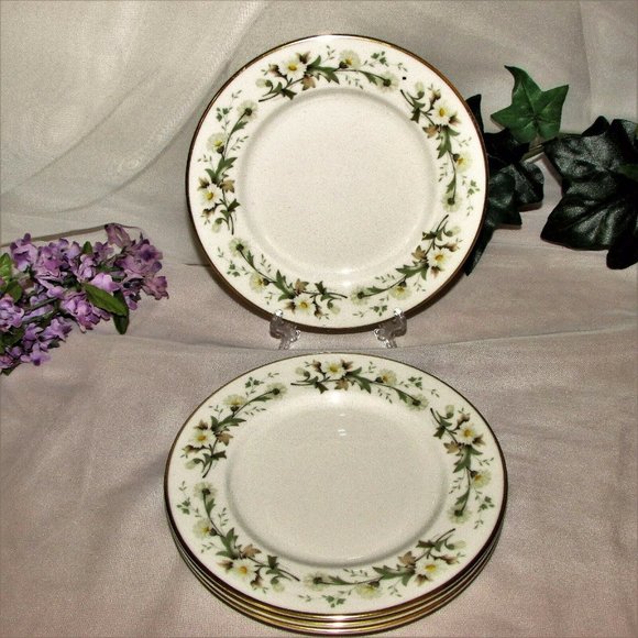 4 Royal Doulton Clairmont Bread Plates TC1033 Set English Translucent China - Picture 3 of 4